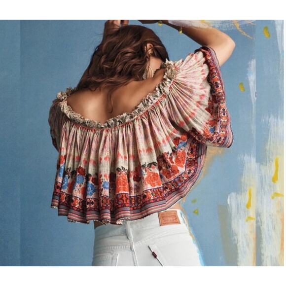 Anthropologie Villa Floral Crop Top NWT - Picture 4 of 10